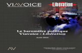 Le baromètre politique Viavoice - Libé tre... · PDF file1 Le baromètre politique Viavoice - Libération Août 2016 Viavoice Paris. Études conseil stratégie 9 rue Huysmans, 75