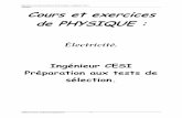 Physique Cours et exercices de PHYSIQUEstephanevictori.free.fr/Documents_ecrits/Cours & Exercices d... · Préparation aux tests de sélection de la formation « Ingénieur CESI »