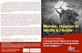 Morale, religion et laïcité à l’école - pasto. · PDF fileMorale, religion et laïcité à l’école DIJON, 18 au 22 NOvembre 2013 L’enseignement laïque de la morale peut-il