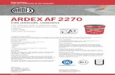ARDEX AF 2270 - old.ardex.deold.ardex.de/fileadmin/produkte/pdf_fr/bodenbelag/F 1601 ARDEX AF2270.pdf · Pajarito 25 Pajarito 25 2Application : 500 g /m – 550 g /m2* On prendra