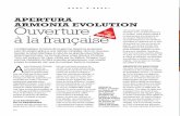 APERTURA ARMONIA EVOLUTION Ouverture à la française · L’emblématique Armonia de la gamme Apertura progresse vers l’Evolution grâce à une refonte complète, dont un nouveau