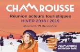 Réunion acteurs touristiques HIVER 2018 / 2019 · Évènements – janvier 2019 : 7-13 janvier : 4ème challenge des vignerons Chamrousse accueille le festival Transfo en lien avec