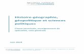 Histoire-g£©ographie, g£©opolitique et sciences politiques Histoire-g£©ographie, g£©opolitique et sciences