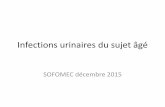Infections urinaires du sujet âgé - SOFOMEC infectiologie_chez_sujet... · PDF file•IU du sujet âgé en France •Forte incidence –2,64/1000 patients hospitalisés par jour