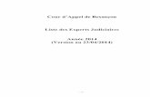 Cour d’Appel de Besançon Liste des Experts Judiciaires ... EXPERTS 2014.pdf · Cour d’Appel de Besançon Liste des Experts Judiciaires Année 2014 (Version au 23/04/2014) - 1
