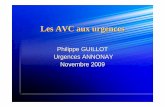 Les AVC aux urgences - ©+Dr+  AVC aux urgences Philippe GUILLOT Urgences ANNONAY Novembre