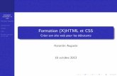 Formation (X)HTML et CSS - Cr£’¢©er son site web pour les d£’ ... Formation (X)HTMLet CSS KorantinAuguste