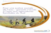 Pour une justice sociale de l’eau : garantir l’accès à l ... · la relecture : Francois Molle, chercheur à l'IRD, Thierry Ruf, chercheur à l'IRD, Jeanne Riaux, chercheuse