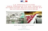 LA PRODUCTION DES PRODUITS DE SANTE D’ORIGINE … · Synthèse Développer la bioproduction en France est une des actions majeures décidées dans le cadre du Conseil Stratégique