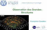 Observation des Grandes Structures - college-de-france.fr · Carte Conforme Echelle Logarithmique Grand mur SDSS 1370 Mpc 80% plus grand que Le grand mur CfA2 Les Grandes Structures.