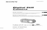 Digital Still Camera - Sony DE · limites prescrites par la directive sur la CEM sur l’utilisation de câbles de raccordement de moins de 3 mètres. Les champs électromagnétiques