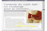 l'anémie du sujet âgé: un challenge pour le clinicien217.182.204.192/urgdocbook/Biblio/anemie/AnemieMage.pdf · Cas clinique Tout Prévoir - l'Espace ope - février 2013 n° 438
