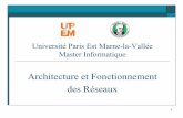 Université Paris Est Marne-la-Vallée Master Informatiqueperso.u-pem.fr/~langar/UPEM_courses/Archi/Introduction.pdf · Commutation de Circuit: Multiplexage d’un lien o Pour utiliser