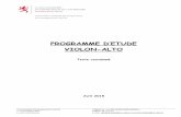 PROGRAMME D’ETUDE VIOLON-ALTO · détaché en croches (Sevcik, etc) lié par 4 en croches Arpèges : ... Hart K. First repertoire vol.2 for viola and piano Faber 1,2 Classens H.