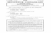 moniteur.congolais.15.07.1968 - LEGANET.CD · 2012-03-16 · gasin figurant aux A 10, A 20 et B de I'arti- cle 258 de la présente ordonnance sont portés respectivement à 0,60 Z,.