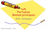 Perfusion Bonnes pratiques - Freeentreide.free.fr/cours/2a/ue44s4/CMPO perfusions- bonnes pratiques Mme... · Perfusion par gravité • une poche ou un flacon placé en hauteur et