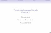 Théorie des Langages Formels Chapitre 1 - UPJVleve/Enseign/LF1718/chapitre1_LF.pdf · L’enseignement Introduction Mots Ensembles Théorie des Langages Formels Chapitre 1 ... Théorie