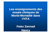 Les enseignements des essais cliniques de Morbi …sfhta.eu/wp-content/uploads/2012/09/Que_retenir_des...Dans l’HTA sévère PAD 115 - 129 mmHg traitée pendant 1,5 ans Résultats