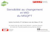 Sensibilité au changement et MID du MSQPT · Difference - des groupes et du score total • Rechercher des estimations satisfaisantes de MID afin de fournir des recommandations pratiques