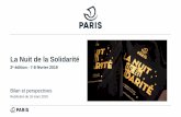 La Nuit de la Solidarité de...Contexte Un décompte des personnes en situation de rue a été organisé par la Ville de Paris, ses partenaires et 2 100 personnes (400 professionnels