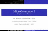 Microéconomie I - FSJES cours · 2018-10-11 · LeMarché L’équilibredumarché Autremodesd’aﬀectationdesappartements Quelestlemeilleurmoded’aﬀectation? l’eﬃcacitéausensdePareto
