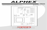 ALPHEX centrales... · 2018-11-24 · ALPHEX REV II 2013 Centrale di comando per cancelli scorrevoli 230 Vac 50/60 Hz. Manuale d’uso e di installazione. Control panel for 230 Vac