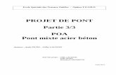 PROJET DE PONT Partie 3/3 POA Pont mixte acier …...ESTP – TP3 – Projet de pont 2015/2016 – V3 - 3 - PROJET DE PONT MIXTE - ESTP TP3 I INTRODUCTION Les trois premières séances