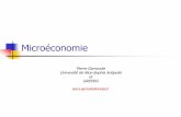 Microéconomie - unice.frtikhonen/down/Poly de Micro Garrouste L3 MASS.pdf · La règle de Bayes et ses problèmes En économie on fait l’hypothèse que les agents révisent leurs