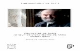 ORCHESTRE DE PARIS CHŒUR DE L’ORCHESTRE DE PARIS … · 2015-09-15 · Arvo Pärt Summa Passacaglia Da pacem Domine La Sindone – création française Credo pour piano, chœur