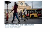 OFFRE FERROVIAIRE DE ET VERS NAMUR...correspondances train-train (trains P ligne 161-162) ou bus-train (omnibus Namur –Gembloux). Le temps de parcours sera réduit pour tous les