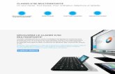 CLAVIER K780 MULTIDISPOSITIF Un seul clavier. Tout équipé ... · Muet Volume - Volume + Recherche Cortana Windows 7, Windows 8 Page d'accueil du navigateur Menu contextuel* Retour