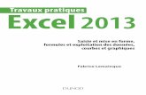 Travaux pratiques Excel 2013 - Dunod...Tous les programmes, puis sélectionnez Microsoft Of-fice, puis Microsoft Excel 2013. 3 Cliquez sur l’icône du Bureau, s’il en existe une