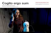 Cogito ergo sum Cogito ergo sum: Crâne de sel interactif et sonore Cette nouvelle œuvre interactive est constituée d’un crâne de sel fixé sur un piédestal et d’un casque