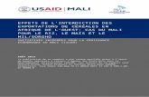  · Web viewEffets de l’interdiction des exportations de céréales en Afrique de l’Ouest: Cas du Mali pour le riz, le maïs et le mil/sorgho Initiatives Intégrées pour la Croissance