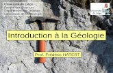 Université de Liège Faculté des Sciences Département de ... I.pdf · Magmatisme et métamorphisme 6. Fossiles et stratigraphie 7. Tectonique et cartographie géologique 8. Géologie