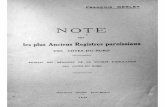 Note sur les plus anciens Régistres Paroissiaux des ... Note sur les plus anciens registres paroissiaux DES COTES-DU-NORD M. Bourde de la Rogerie, archiviste d'Ille-et-Vilaine, a