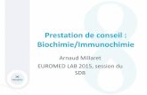 Prestation de conseil : Biochimie/Immunochimie · Code Examen EC/OD Com Tech Chapitre13. Biochimie x 13-02 LCR 1616 Recherche de dysglobulinorachie X x 13-03 Urines 1133 Micro-alubinurie