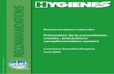Recommandations nationales - Prévention de la transmission ... · Recommandations nationales - pRévention de la tRansmission cRoisée • hygiènes • volume Xvii - n°2 85 Glossaire