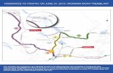 HINDRANCE TO TRAFFIC ON JUNE 24, 2018 / IRONMAN MONT-TREMBLANT · Tremblant resort The ministère des Transports, de la Mobilité durable et de l’Électrification des transports
