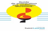 Guide de préparation aux auditions -MUSIQUE- · 2019-08-06 · 3 Processus d’admission 1 Inscription sur le site du SRAM (service régional du Montréal métropolitain) avant le