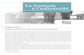 Le français à l’université - Agence universitaire de ... · de pair avec une désaffection pour les grands processus démocratiques, notamment en termes de participation2. Les