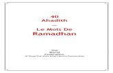 40 Ahadith - Le mois de Ramadhan - Shiacityshiacity.fr/wp-content/uploads/2018/05/40-ahadith-sur-le-mois-de-Ramadhan.pdfHadith n°16 -Les jeûnes du mois de Ramadhan ... sont courtes