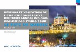 RÉVISION ET VALIDATION DE L’ANALYSE COMPARATIVE DES … · de l'analyse faite par SYSTRA Canada dans le mandat que lui a confié la Ville de Québec de réaliser une analyse comparative