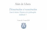 Alain de Libera Déconstruction et reconstruction Faut-il ... · TAvb est condamné dans l’a32(117) Collectio 8,6 : a32 (117) : Item quod intellectus est unus numero omnium, licet