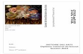 carnet eleve histoire des arts - Académie de Grenoble · 2015-01-13 · Page 2/14 Choix des thèmes et des œuvres Histoire des Arts Année scolaire 2014-2015 Ce carnet de bord est