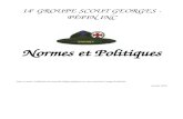Groupe Scout Georges Pépin Incscoutgeorgespepin.org/downloads/normesetpolitiquesgroupe... · Web view14e GROUPE SCOUT GEORGES - PÉPIN INC Normes et Politiques Dans ce texte, l’utilisation