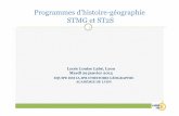 Programmes d’histoire-géographie STMG et ST2S · 3 Objectifs des programmes en STMG et ST2S 1. Cycle terminal Assurer la continuité Développer une formation intellectuelle et