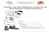 RAPPEL DE DIFFERENTS POINTS DE TECHNIQUE INDIVIDUELLEbclavaur.free.fr/pedagogie/fichiers/mini-basket/technique individuelle.pdf · atteint le point culminant de celle-ci que se déploient