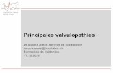 Principales valvulopathies · 2019-11-26 · Messages clés Rôle primordial de l’échographie cardiaque dans la prise en charge (dg, pronostic, indication opératoire, suivi) Dg