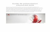 Guide de présentation d'AutoCAD 2019 · Guide de présentation d'AutoCAD 2019 . Abonnez-vous à Autodesk® AutoCAD® avec jeux d'outils dédiés et bénéficiez de fonctionnalités